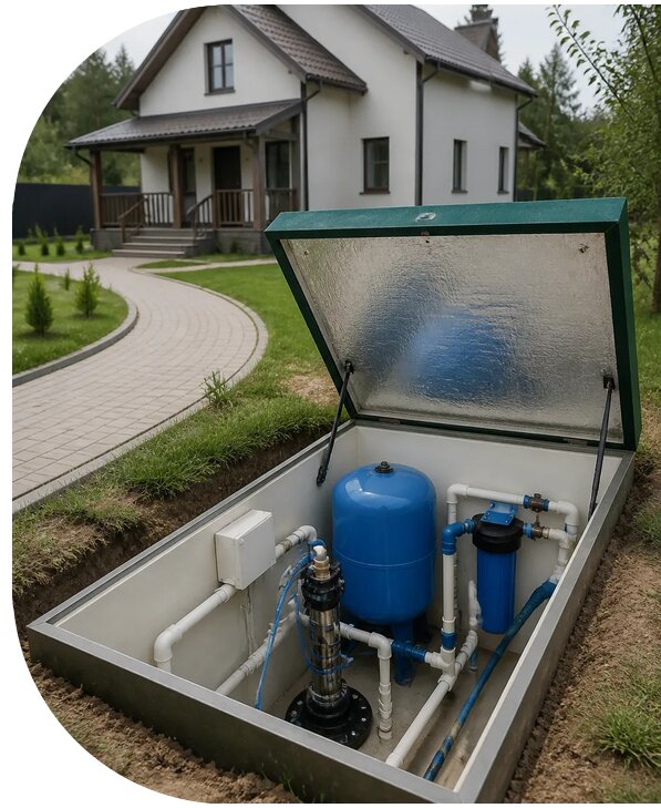 Автономное водоснабжение дома в Черногорске от 153105 р. | АПаруса-Чрн
