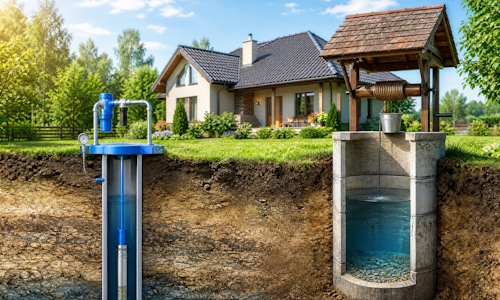 Автономное водоснабжение загородного дома Черногорск: скважина или колодец 